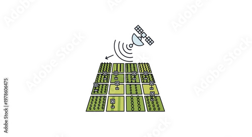 Solar panels with satellite transmission.