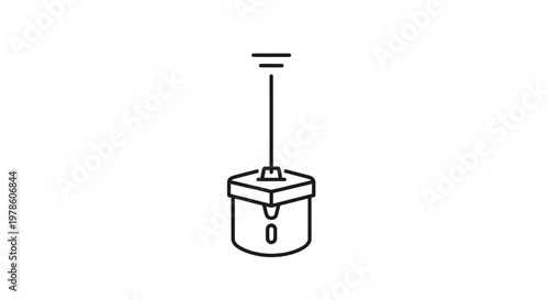 Simple line drawing of a bucket.