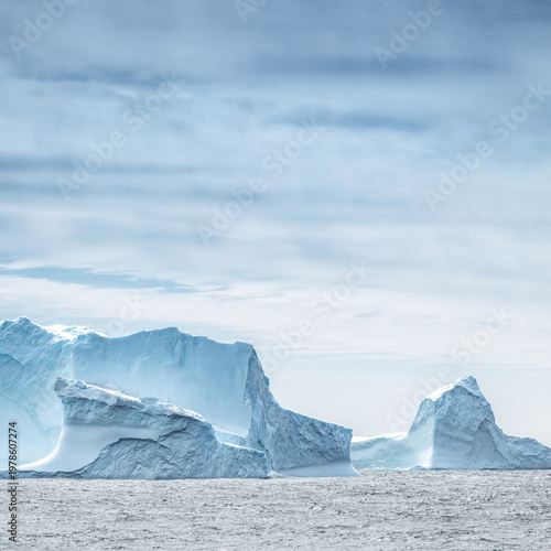 Icebergs around South Georgia Island near Antarctica