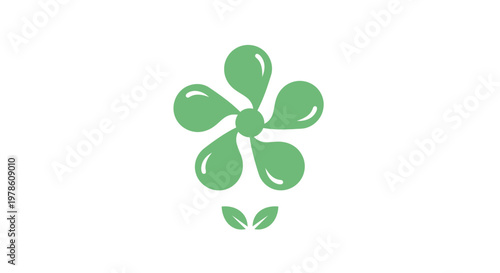 Green leafy plant logo symbol.