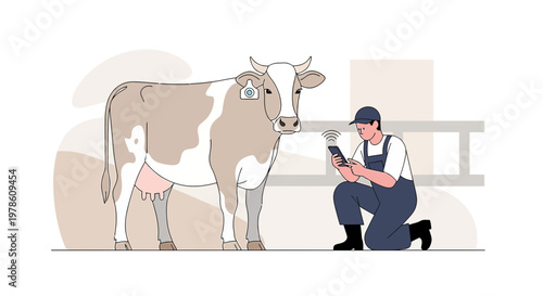 Modern farm management utilizing smart technology for monitoring livestock health and well being