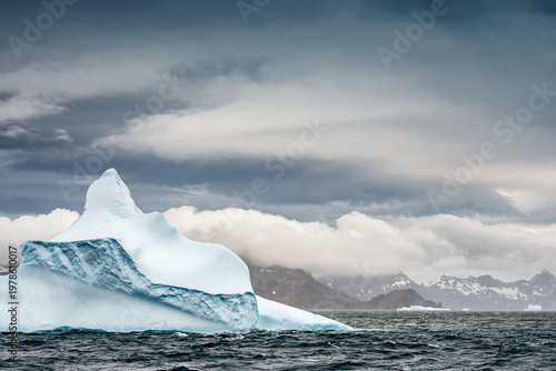 Icebergs around South Georgia Island near Antarctica