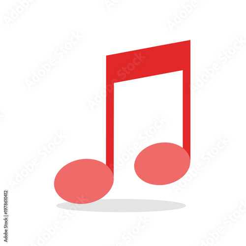Music Note Vector Icon Illustration Symbol for Sound and Melody