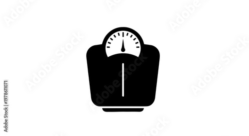 Vector illustration of bathroom scale icon, weight measurement device vector illustration on a transparent background