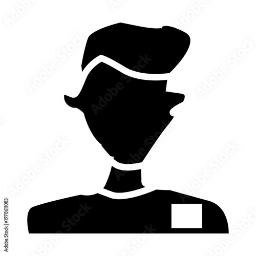 man without face with shirt and cool hairstyles vector illustration