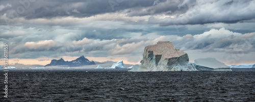 Icebergs around South Georgia Island near Antarctica