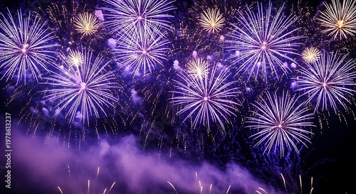 Spectacular Fireworks Display Illuminating The Night Sky With Vibrant Colors And Patterns, Celebrating A Festive Occasion With Joy And Excitement.