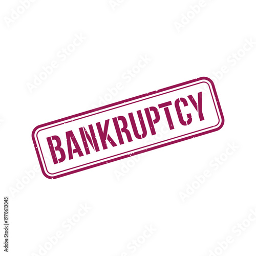 Bankruptcy Letter Stamp, Bankruptcy Letter Grunge Square Sign