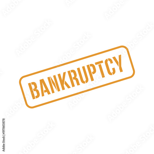 Bankruptcy Letter Stamp, Bankruptcy Letter Grunge Square Sign