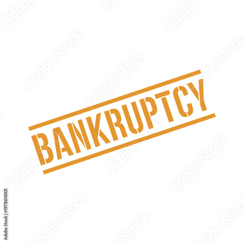 Bankruptcy Letter Stamp, Bankruptcy Letter Grunge Square Sign