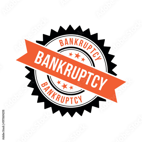 Bankruptcy Letter Stamp, Bankruptcy Letter Grunge Round Sign