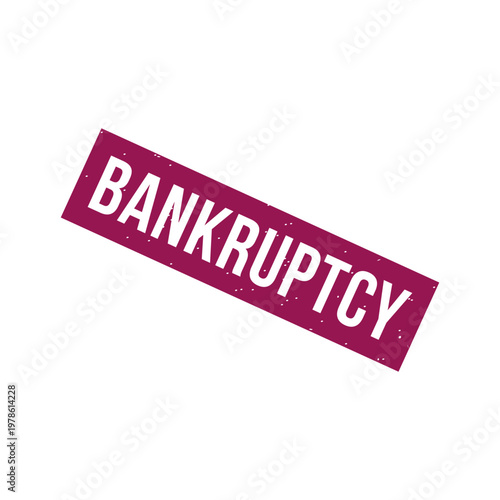 Bankruptcy Letter Stamp, Bankruptcy Letter Grunge Square Sign