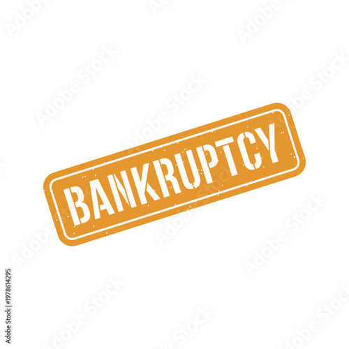 Bankruptcy Letter Stamp, Bankruptcy Letter Grunge Square Sign