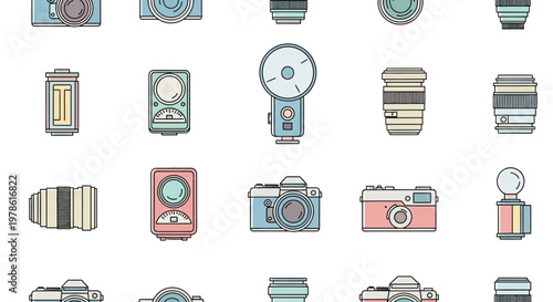 Collection of various camera icons.