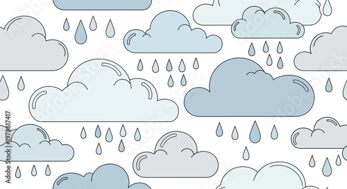 Clouds with rain falling down.