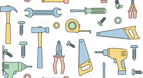 Collection of various hand tools.