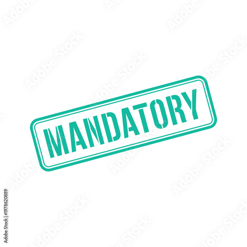 Mandatory Stamp, Mandatory Grunge Square Sign