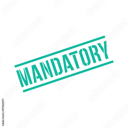 Mandatory Stamp, Mandatory Grunge Square Sign