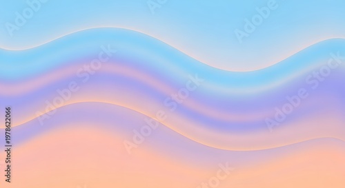 Abstract wavy background with soft blue and peach pastel gradients