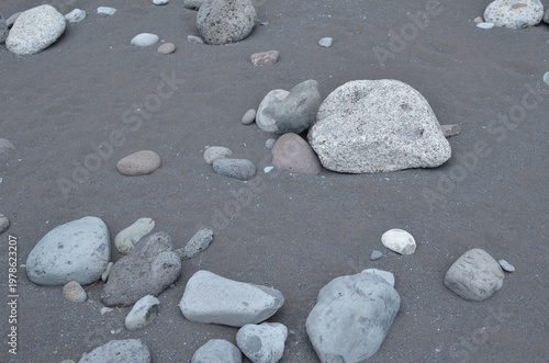Kamienie na plaży zbliżenie naturalna tekstura