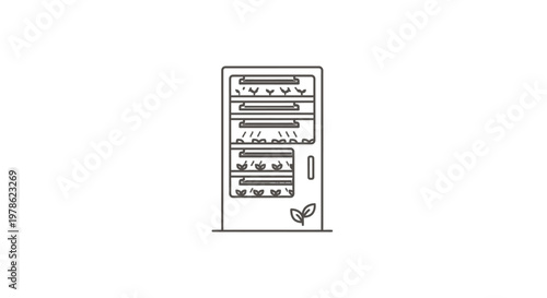 Detailed drawing of computer server.