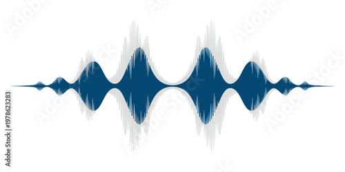 Abstract audio waveform representing sound waves and signal processing, ideal for music production and technology concepts