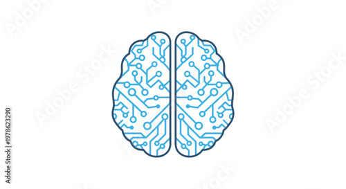 Detailed illustration of a human brain.
