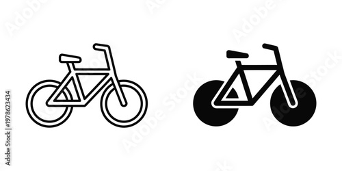 Comparison of standard bicycle and fixed-gear bike with thick tires