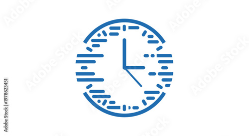 Digital clock face with lines.