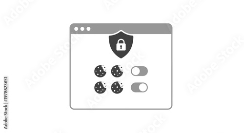 Digital security shield icon interface.