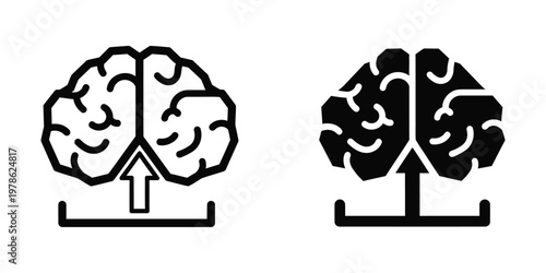 Two contrasting brain hemispheres supported by a balance scale illustration