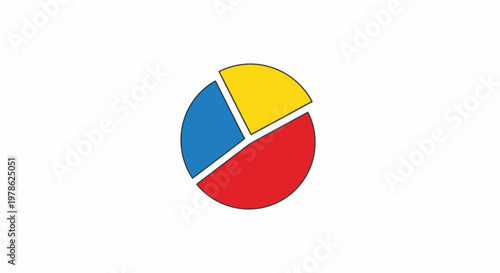 Colorful Pie Chart Divided into Sections.