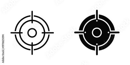 Comparison of a standard target and a filled bullseye target designs