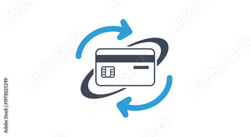 Credit Card with Circular Arrows.