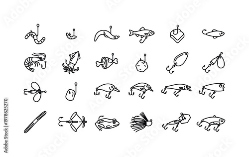 Fishing baits and lures with worms minnows spoons spinners crankbaits and soft plastic lures for freshwater and saltwater angling