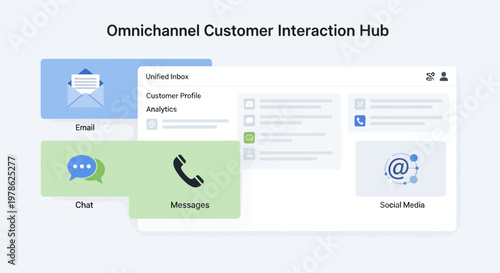 Customer Service Omnichannel Interaction Hub Interface.