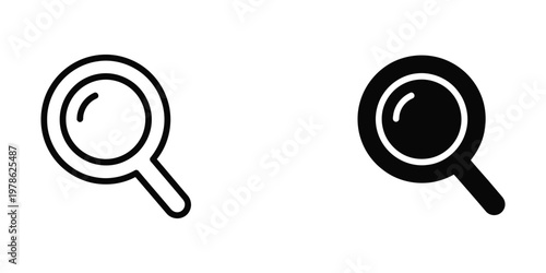 Comparison of light and dark magnifying glass icons
