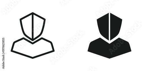 Contrast between a white silhouette of a knight and a black silhouette of a shadowy figure