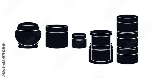 Cosmetic jar styles including luxury cream jar, minimalist jar container, travel size jar, refillable jar design, stackable jar