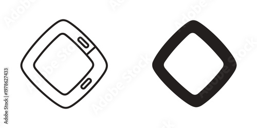 Side by side comparison of a watch face and a smartphone screen design with rounded corners
