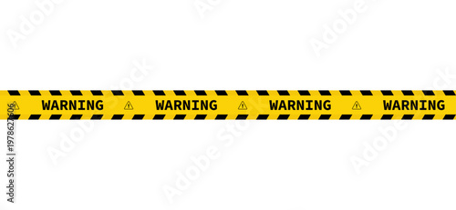 Isolated yellow crossing warning tape illustration symbolizing restriction danger prohibition no entry safety barrier graphic element for signage security alerts purposes.