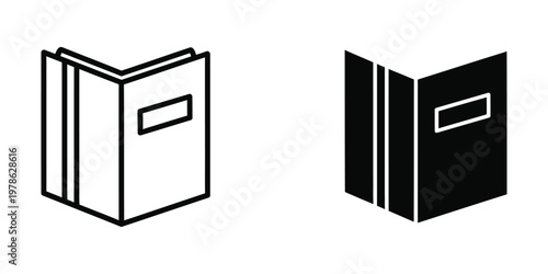 Contrasting visual styles of open books with different color schemes and design elements