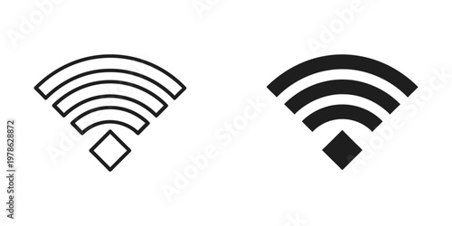 Comparison of wifi signal strength indicators with different bar fill styles