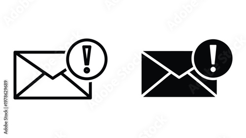 Contrast between traditional and modern alert email envelope icons