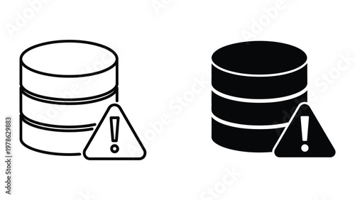 Contrast between secure and insecure data storage systems with warning indicators