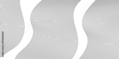 White paper texture background with curled corners featuring a silver wave pattern and elegant vector curves for a modern business card design template