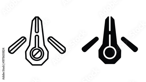 Comparison of two different types of bolt and nut designs with varying head shapes
