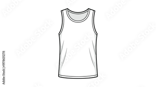 Simple White Tank Top Clothing for Men and Women.