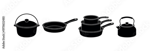 Camping cookware pot with lid, lightweight camping pan shallow base, nesting camping cookware set stacked, kettle camping pot