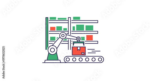 Industrial robotic arm machine technology.